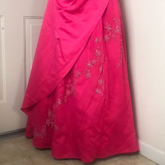 $150= 75 City  Triangles Pink Prom Maxi Junior Dresses Size 9 (90s Y2K) - Picture 3 of 16